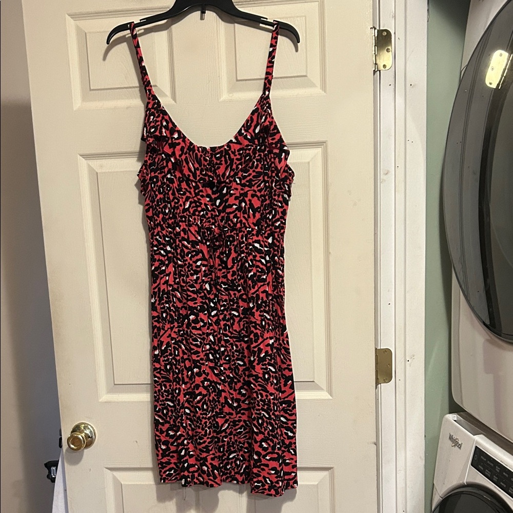 Torrid Dress Size 3 Pink Black NWT Ruffle Overlay
